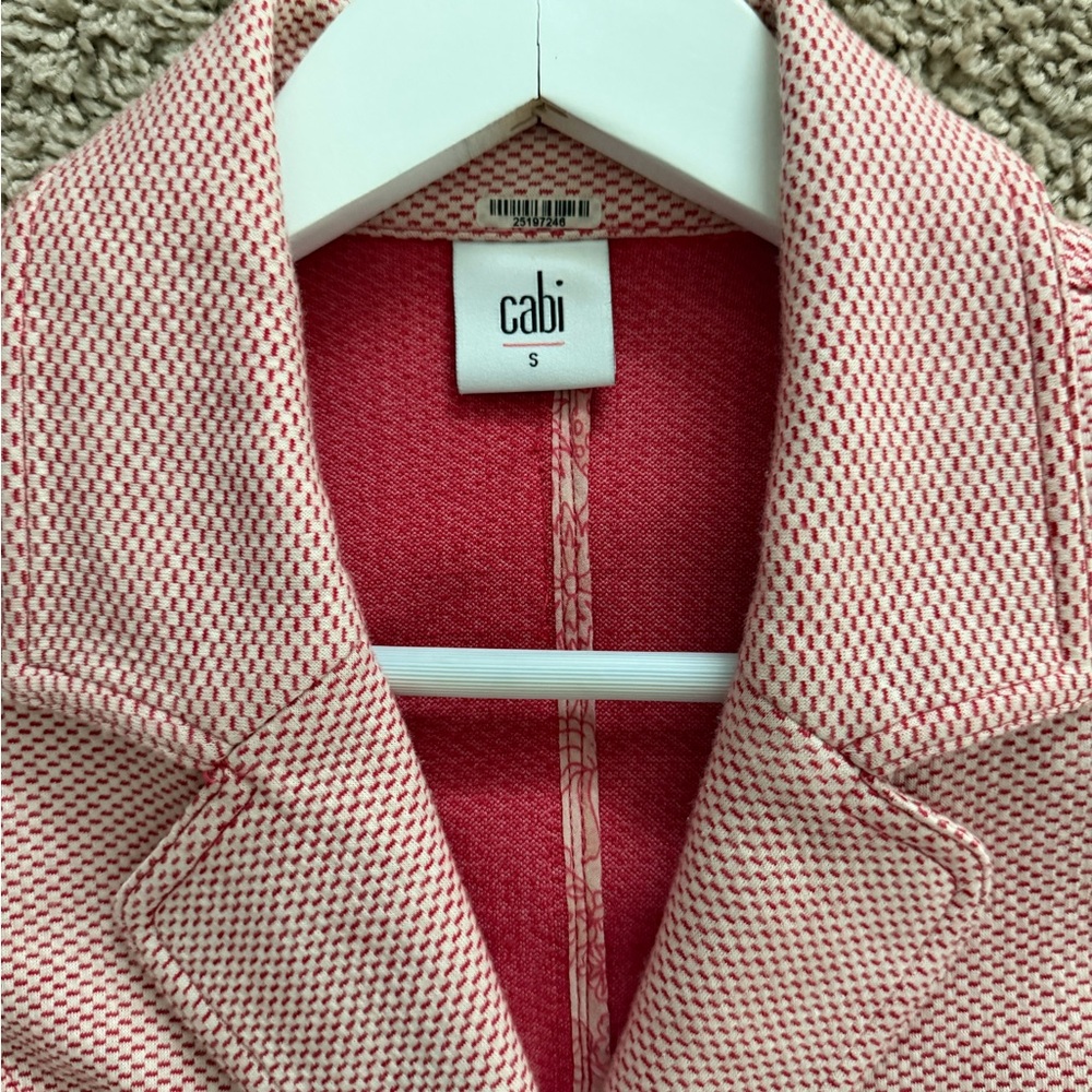 CAbi Blush Pink Textured Woven Blazer Jacket - Picture 3 of 7
